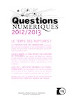 Cahier d'enjeux - Questions numériques 2012 / 2013