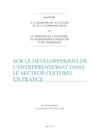 Rapport sur le développement de l'entrepreneuriat dans le secteur culturel en France